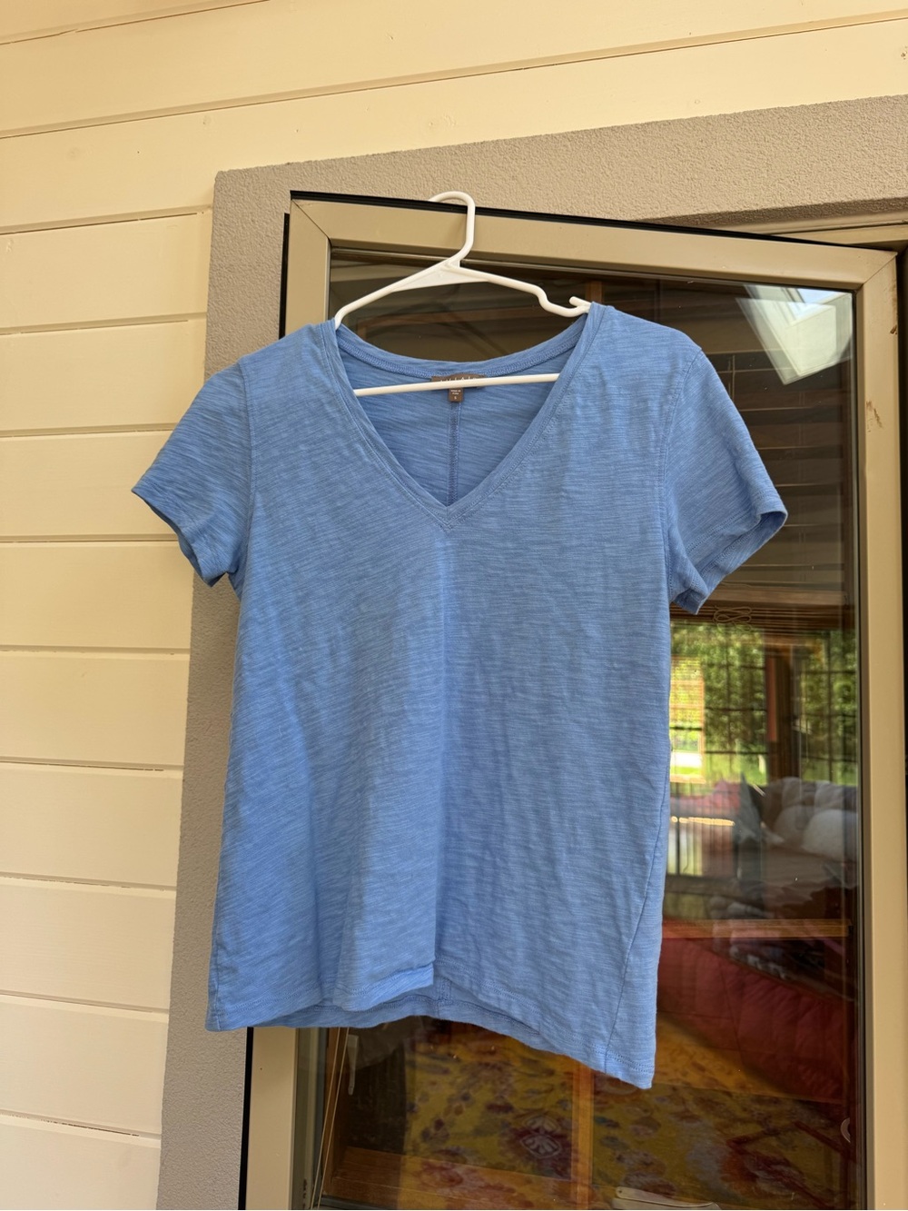 Lilla P Light Blue V-Neck Short Sleeve Tee
